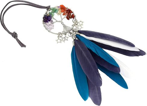 صائدة الأحلام للسيارة، صائدة الأحلام شجرة الحياة، ملحقات مرآة الرؤية الخلفية للسيارة، زخرفة شاكرا المعلقة للسيارة، شفاء كريستال نافذة الجدار لغرفة النوم، صائدة الأحلام الصغيرة المصنوعة يدويًا in Kuwait