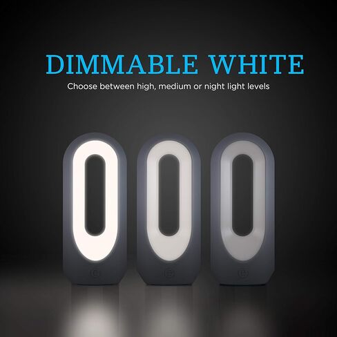 مصباح LED متغير اللون من Enbrighten، ليلة عصرية، أبيض خافت وألوان RBG نابضة بالحياة، أساسيات النوم، مثالية للمكتب المنزلي، الألعاب، غرفة النوم، غرفة الأطفال، ضوء القراءة، 49632، بلاستيك، أبيض in Kuwait