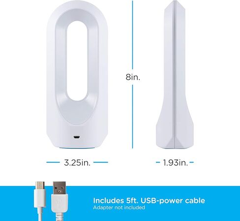 مصباح LED متغير اللون من Enbrighten، ليلة عصرية، أبيض خافت وألوان RBG نابضة بالحياة، أساسيات النوم، مثالية للمكتب المنزلي، الألعاب، غرفة النوم، غرفة الأطفال، ضوء القراءة، 49632، بلاستيك، أبيض in Kuwait