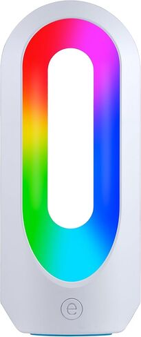 مصباح LED متغير اللون من Enbrighten، ليلة عصرية، أبيض خافت وألوان RBG نابضة بالحياة، أساسيات النوم، مثالية للمكتب المنزلي، الألعاب، غرفة النوم، غرفة الأطفال، ضوء القراءة، 49632، بلاستيك، أبيض in Kuwait