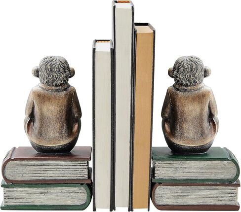 Danya B. Monkeys on Books Polyresin Antique Patina Finish Bookend Set of 2 in Kuwait