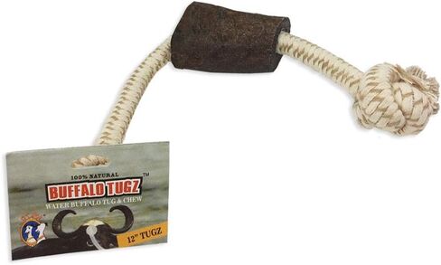 Buffalo Tugz 12 Inch Water Buffalo Horn and Rope Chew Toy and Tug Toy in Kuwait
