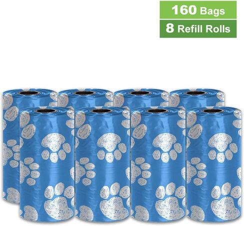Parisian Pet Ecofriendly Dog Poop Bags Rolls - 320 Count Unscented Poop Bags For Dogs - Leakproof, Extra Thick, 16 Dog Waste Bags Refill Rolls - Polka Dot Pink Doggie Poop Bags - Fits All Dispenser in Kuwait