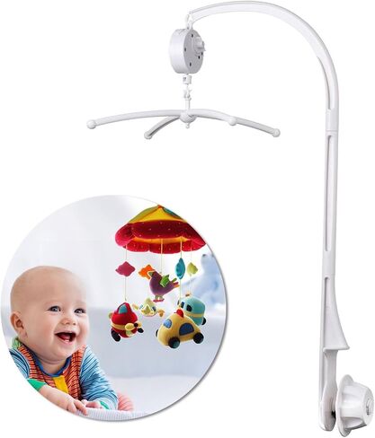 26 Inch (66 cm) Baby Crib Mobile Bed Bell Holder Music Box Holder Arm Bracket Baby Bed Stent Set Mobile Hanger Set for Baby Bed Mobile Bed in Saudi Arabia
