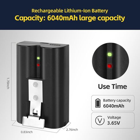 Hiweld 2 Packs 6040mAh Rechargeable Battery Compatible with Ring Video Doorbell 2/3/4, Video Doorbell 3 Plus, Stick Up Cam Battery (2nd & 3rd Gen) and Spotlight Cam | Lithium-ion 6040mAh, 3.65Volt in Kuwait