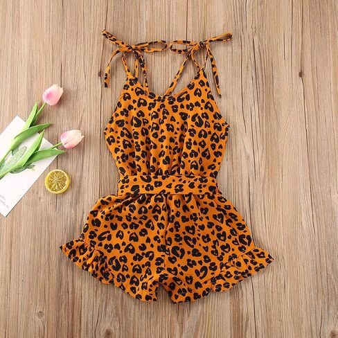 Toddler Baby Girl Heart Print Suspender Romper Jumpsuit Playsuit Holiday Clothes Kids Summer Outfit in Saudi Arabia