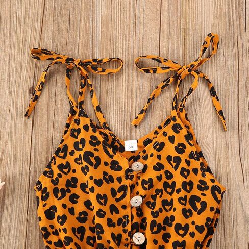 Toddler Baby Girl Heart Print Suspender Romper Jumpsuit Playsuit Holiday Clothes Kids Summer Outfit in Saudi Arabia