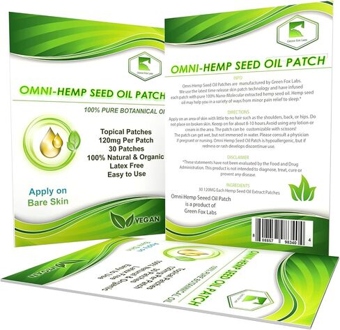 رقعة زيت بذور القنب أومني: 30 رقعة طبيعية للاستخدام اليومي - سهلة الاستخدام، سرية ومريحة، مثالية للرفاهية اليومية in Kuwait