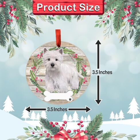 زخرفة الملاكم من E&S Imports - E&S Pets DIY هدايا للكلاب قابلة للتخصيص من السيراميك مع لمسة نهائية مزججة لتزيين عيد الميلاد وحلي عيد الميلاد لمحبي الحيوانات الأليفة in Kuwait