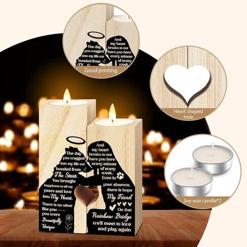 Memorial Dog Gifts,Dog Memorial Gifts for Loss of Dog,Loss of Dog Sympathy Gift,Pet Memorial Gifts for Dogs,Pet Loss Gifts, Sympathy Keepsake Dog Mom, Dog Dad for Loss of Pet,Dog Candle Holder. in Kuwait