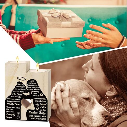 Memorial Dog Gifts,Dog Memorial Gifts for Loss of Dog,Loss of Dog Sympathy Gift,Pet Memorial Gifts for Dogs,Pet Loss Gifts, Sympathy Keepsake Dog Mom, Dog Dad for Loss of Pet,Dog Candle Holder. in Kuwait