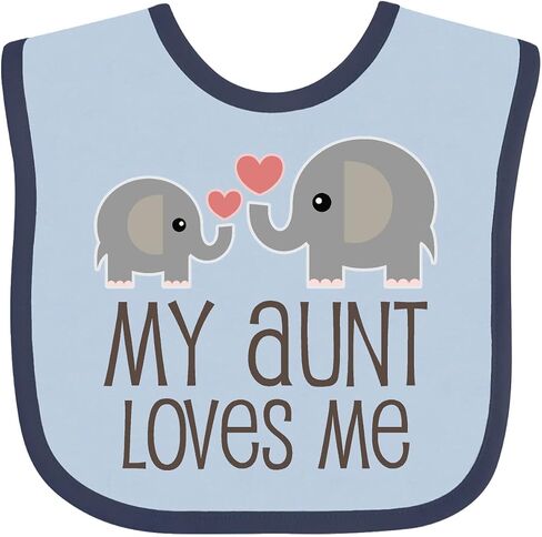 inktastic My Aunt Loves Me Baby Bib in Saudi Arabia