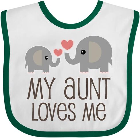 inktastic My Aunt Loves Me Baby Bib in Saudi Arabia