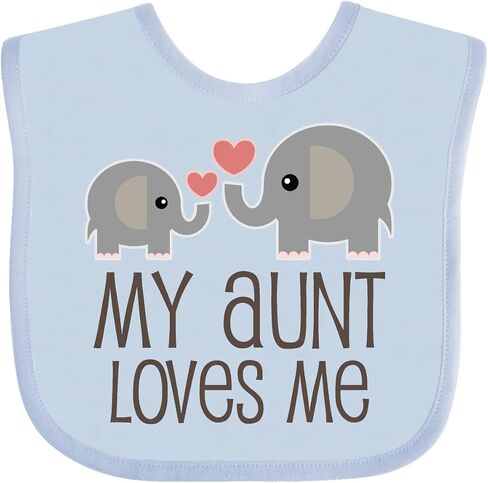 inktastic My Aunt Loves Me Baby Bib in Saudi Arabia