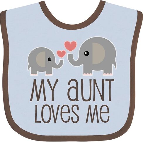 inktastic My Aunt Loves Me Baby Bib in Saudi Arabia