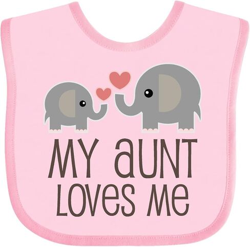 inktastic My Aunt Loves Me Baby Bib in Saudi Arabia