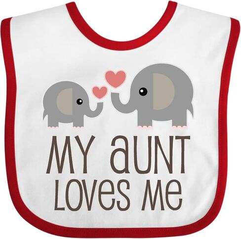 inktastic My Aunt Loves Me Baby Bib in Saudi Arabia