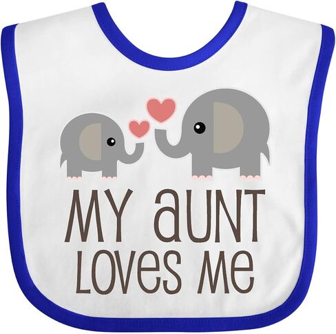 inktastic My Aunt Loves Me Baby Bib in Saudi Arabia