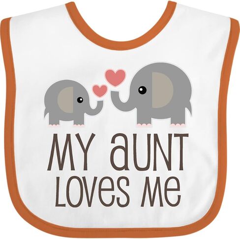inktastic My Aunt Loves Me Baby Bib in Saudi Arabia