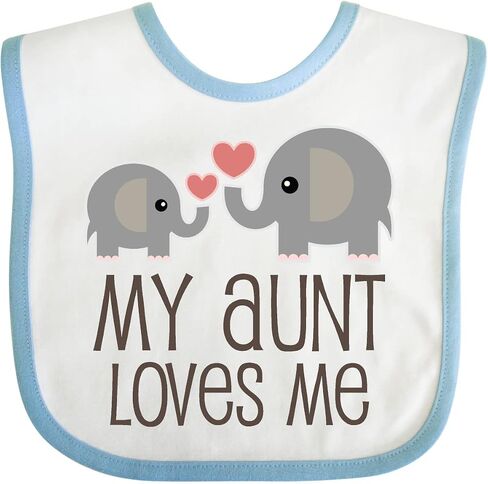 inktastic My Aunt Loves Me Baby Bib in Saudi Arabia