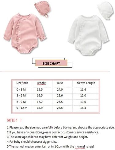 بذلة رومبير للفتيات حديثي الولادة بأكمام طويلة ملابس خريفية للرضع مع قبعة in Kuwait