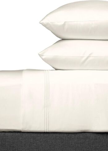 Fishers Finery 100% Certified Egyptian Cotton Sheet Sets, 500 Thread Count 4 Piece - Premium, Soft and Breathable Sheets - 16in Deep Pocket Classic Set (Gray,Q,4Pack) in Saudi Arabia