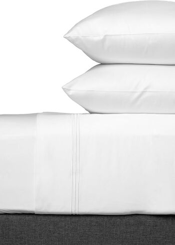 Fishers Finery 100% Certified Egyptian Cotton Sheet Sets, 500 Thread Count 4 Piece - Premium, Soft and Breathable Sheets - 16in Deep Pocket Classic Set (Gray,Q,4Pack) in Saudi Arabia