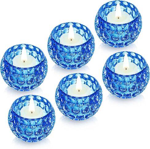 6 قطع حوامل شموع نذرية مجموعة من 6 حوامل شموع زجاجية خضراء بكميات كبيرة من حاملات شموع ضوء الشاي الكريستالية لتزيين طاولة الزفاف المنزلية in Kuwait