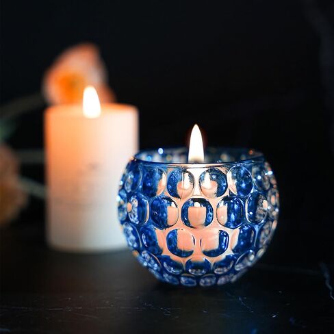 6 قطع حوامل شموع نذرية مجموعة من 6 حوامل شموع زجاجية خضراء بكميات كبيرة من حاملات شموع ضوء الشاي الكريستالية لتزيين طاولة الزفاف المنزلية in Kuwait