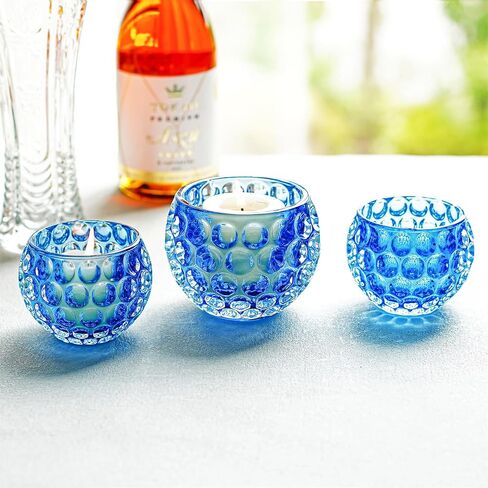 6 قطع حوامل شموع نذرية مجموعة من 6 حوامل شموع زجاجية خضراء بكميات كبيرة من حاملات شموع ضوء الشاي الكريستالية لتزيين طاولة الزفاف المنزلية in Kuwait