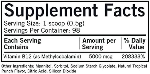 Methylcobalamin Concentrated Powder, 2 oz (57 g), Kirkman Labs in Saudi Arabia
