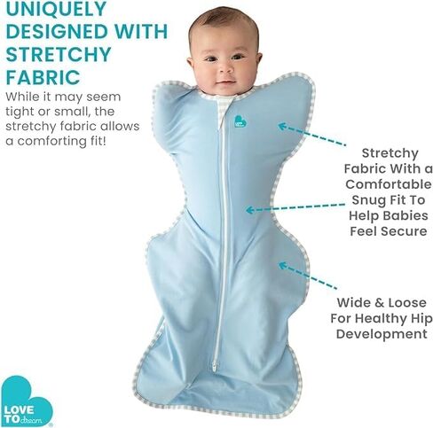 Love to Dream Swaddle UP, Baby Sleep Sack, 1.5 TOG, Self-Soothing, Longer Sleep, Secure Fit Helps Calm Startle Reflex, New Born Essentials for Baby, Suitable for All Seasons, 8-13 lbs, Olive Twigs in Saudi Arabia
