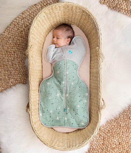 Love to Dream Swaddle UP, Baby Sleep Sack, 1.5 TOG, Self-Soothing, Longer Sleep, Secure Fit Helps Calm Startle Reflex, New Born Essentials for Baby, Suitable for All Seasons, 8-13 lbs, Olive Twigs in Saudi Arabia
