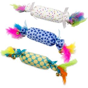 ألعاب القطط الأليفة التي تمزح مع ورق مجعد للقطط الداخلية الكبيرة والمتوسطة والصغيرة، ألعاب مضغ تفاعلية للقطط مع جرس، ألعاب قطط كبيرة الحجم مناسبة للعب المضغ والمطاردة in Kuwait