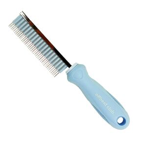 GuineaDad Grooming CuddleComb - Pet Grooming Brush - Dog and Cat Comb, Rabbit Brush, Brush for Guinea Pig - Pet Comb with Rubber Grip, Silicone Bands - For Shedding, Molting, and Shiny Coat (Short)