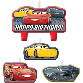 مجموعة شموع عيد الميلاد من ديزني بيكسار كارز 3، 4 قطع. in Kuwait