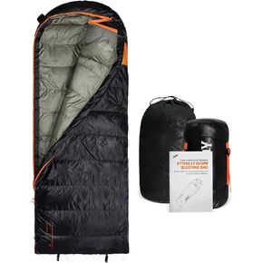ZTTENLLY Down Sleeping Bag for Adults - Lightweight and Compact for Backpacking, Camping and Hiking - 550/600 FP, 0/20/30 Degree and 4-Season Sleeping Bag for Cold Weather