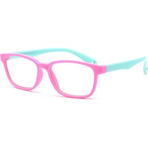 JUSLINK Flexible Kids Blue Light Blocking Glasses for Kids Boys and Girls Age 3-12