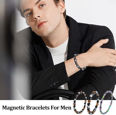 فوزUSD 4 قطعة المغناطيسي الليمفاوية سوار ديتوكس ، سبج العلاج المغناطيسي خلخال سوار للجنسين موضة للنساء الرجال الإجهاد الإغاثة in Kuwait