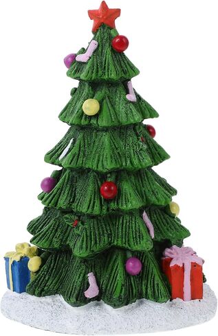 POPETPOP Fish Tank Christmas Decoration Aquarium Decorations Reptile Decor Farmhouse Christmas Decor Tabletop Christmas Tree Christmas Tree Decoration Fake Tree Small Fish Tank Statue Resin in Saudi Arabia