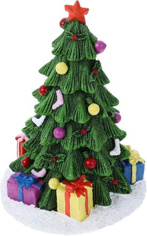 POPETPOP Fish Tank Christmas Decoration Aquarium Decorations Reptile Decor Farmhouse Christmas Decor Tabletop Christmas Tree Christmas Tree Decoration Fake Tree Small Fish Tank Statue Resin in Saudi Arabia