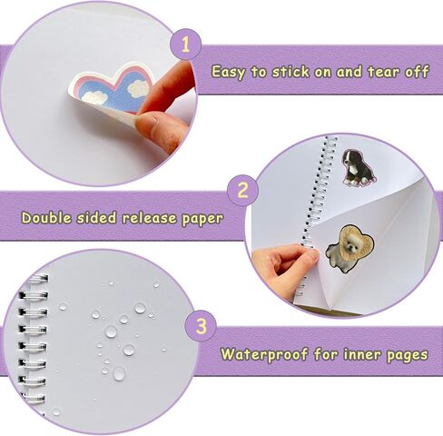 ألبوم جمع الملصقات القابل لإعادة الاستخدام، غطاء وهمي ثلاثي الأبعاد، كتاب تخزين ملصق فارغ للبالغين مقاس A5، 40 ورقة، حساب يدوي مخصص لجمع الملصقات in Kuwait