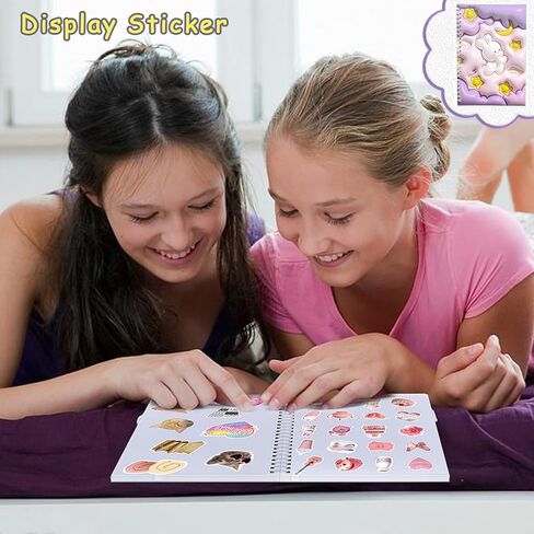 ألبوم جمع الملصقات القابل لإعادة الاستخدام، غطاء وهمي ثلاثي الأبعاد، كتاب تخزين ملصق فارغ للبالغين مقاس A5، 40 ورقة، حساب يدوي مخصص لجمع الملصقات in Kuwait