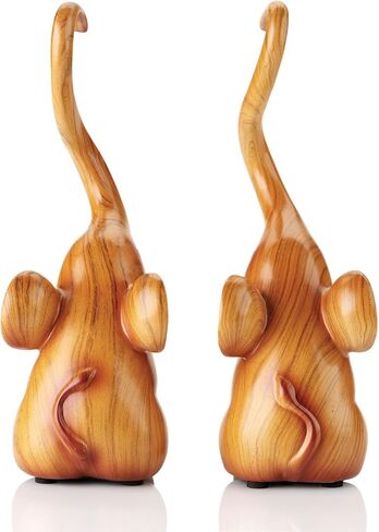 إشارات الفيلة المحبة التماثيل، تمثال الفيل الخشبي للزوجين عيد الحب الفيل التماثيل ديكور المنزل in Kuwait