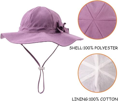 Bow Baby Girls Bucket Hat Infant Toddler Summer Cap Sun Protect Kids Hat for Girls in Kuwait