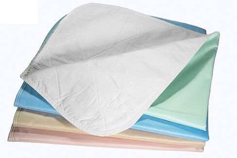 4 عبوات - وسادات داخلية كبيرة مقاومة للماء وقابلة لإعادة الاستخدام لسلس البول مقاس 36 × 42 / وسادات سرير قابلة للغسل - باللون الأخضر والأسمر والوردي والأزرق - رائعة للبالغين والأطفال والحيوانات الأليفة in Kuwait