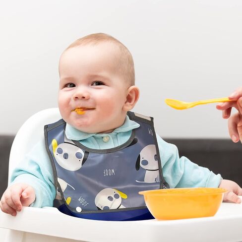Plastic bib. Easiest bib to clean ever. No washer/dryer or scrubbing needed. 1T-3T in Saudi Arabia
