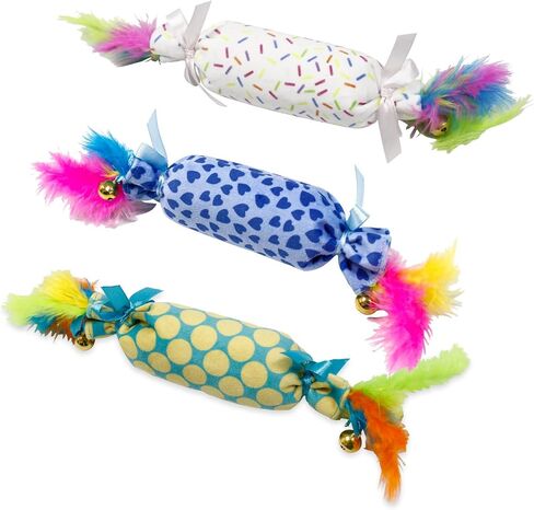 ألعاب القطط الأليفة التي تمزح مع ورق مجعد للقطط الداخلية الكبيرة والمتوسطة والصغيرة، ألعاب مضغ تفاعلية للقطط مع جرس، ألعاب قطط كبيرة الحجم مناسبة للعب المضغ والمطاردة in Kuwait