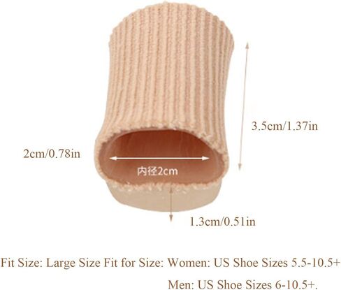 فواصل جل لأصابع القدم من 6 قطع، مصحح ورم ابهام القدم المتداخلة، فواصل اصابع القدم من السيليكون مع بطانة جل ناعمة لتخفيف الام ابهام القدم والورم (مقاس L) in Kuwait