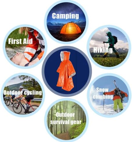 Xvicyoyr Survival Rain Poncho Emergency in Kuwait